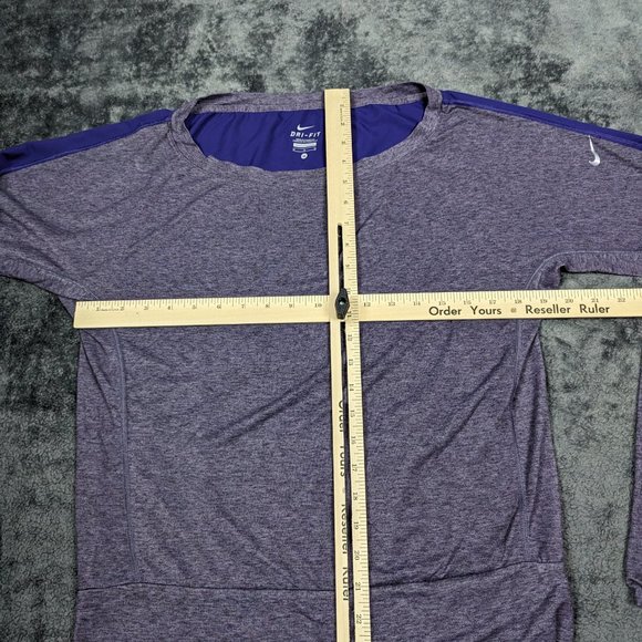 Nike Shirt Womens Medium Purple Long Sleeve DriFit Oversize Athletic Outdoor Tee - Picture 10 of 16